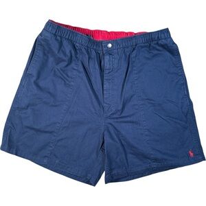 Polo Ralph Lauren Men XXL Navy Chino Short Elastic Waist Pockets